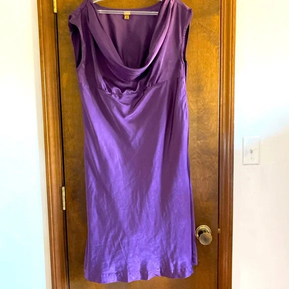 Target Dresses | Target Limited Edition Satin Purple Cowl Neck Dress | Color: Purple | Size: L | Whatisanyocean's Closet